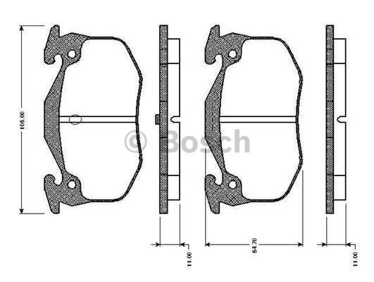 Bosch 986495236 Fren Balatası Arka Clıo I 1990 Sonrası Clıo Iı Megane I 95