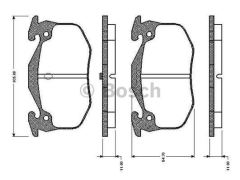 Bosch 986495236 Fren Balatası Arka Clıo I 1990 Sonrası Clıo Iı Megane I 95