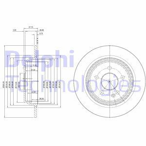 Delphi Bg4063C Fren Diski Arka (5D 302Mm) Mondeo Iv Kuga S-Max 07