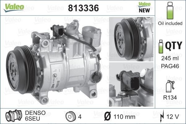 VALEO 813336 KOMPRESÖR Audi A4 (B6). A6