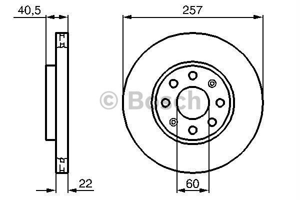 Bosch 986479223 Fren Diski Ön Punto Evo 2009 Sonrası / Corsa D 2006 Sonrası Corsa E