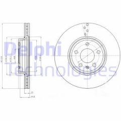 Delphi Bg4079C Fren Diski Tk Boyalı Audı A4 A5 2007 Sonrası On