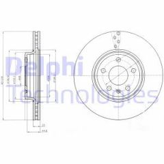 Delphi Bg4079C Fren Diski Tk Boyalı Audı A4 A5 2007 Sonrası On