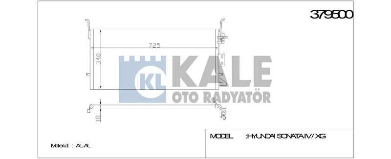 Klima Radyatörü Sonata Iv Xg Al Al 703X350X18