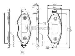 Bosch 986495244 Fren Balatası Ön 206 1998 Sonrası 206 + Te3 09-
