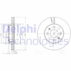 Delphi Bg4096 Fren Diski Ön Accent Era 2007 Sonrası İ20 2009 Sonrası / Rıo Iı 2005 Sonrası H