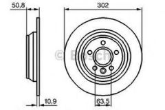 Bosch 986479254 Fren Diski Arka Focus Iı 09-15 2.5 Rs 2.5 St S-Ma