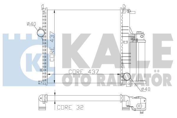 Kale 349000 Su Radyatörü Bmw 3 E30 E36 Bmw 5 E34 Bmw Z3 438X438X3