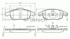 Bosch 986495258 Fren Balatası Ön 5008 2009 Sonrası Partner 2008 Sonrası Partner Tep