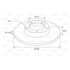 Valeo 186295 Fren Diski Arka Bmw 3 E36 E46 1990 Sonrası Düz 280Mm