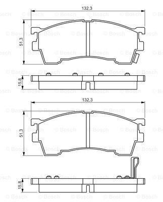 Bosch 986495265 Fren Balatası Ön 323 F F 94-04 626 91-97 Mx-6 91-