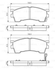 Bosch 986495265 Fren Balatası Ön 323 F F 94-04 626 91-97 Mx-6 91-