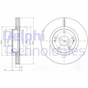 Delphi Bg4113 Fren Diski Ön Corolla Verso 2004 Sonrası Avensıs 03-08 Haval