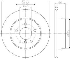 Bosch 986479263 Fren Diski Arka Bmw 1 E81 2005 Sonrası Bmw 3 E91 E92 E93 0