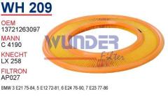WUNDER WH209 HAVA FİLTRESİ - BMW E21 3 SERİE- E12 5 SERİE - E23 7