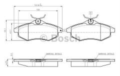 Bosch 986495268 Fren Balatası Ön C2 2002 Sonrası C3 2002 Sonrası Küçük Tıp