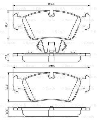 Bosch 986495276 Fren Balatası Ön Bmw 1  E81 E87 03-12 Bmw 3  E90