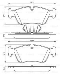 Bosch 986495276 Fren Balatası Ön Bmw 1  E81 E87 03-12 Bmw 3  E90