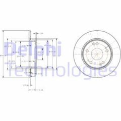 Delphi Bg4118C Fren Diski Arka Cıvıc Vıı Hb Fd 1.4/1.8/2.2Ctdı 01