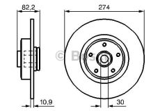 Bosch 986479273 Fren Diski Arka Laguna Iı 2001 Sonrası Poryalı Adet 274X10