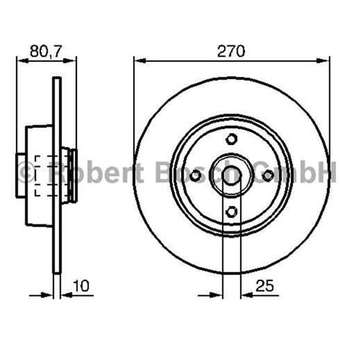 Bosch 986479274 Fren Diski Arka Megane Iı Sw 03-09 Scenıc Iı 03-