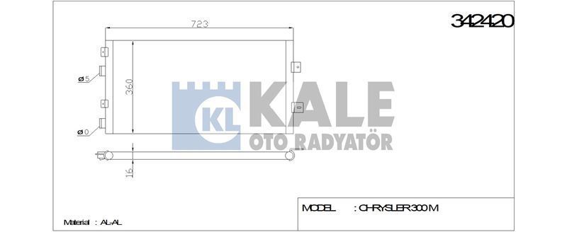 Kale 342420 Klima Radyatörü 300 M