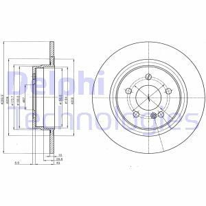 Delphi Bg4153 Fren Diski Arka Mercedes W204 2007 Sonrası W212 2009 Sonrası Takım