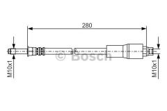 Bosch 1987476173 Fren Hortumu; Arka 280.00 Mm