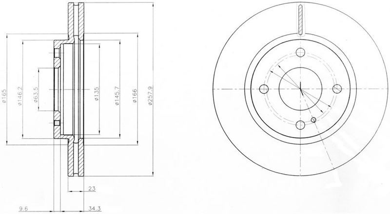Delphi Bg4170C Ön Fren Aynası Ford Fıesta 08=-  258×23×4Dlxhavalı