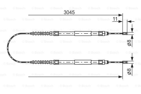 Bosch 1987477115 Fren Teli. 3045 Mm
