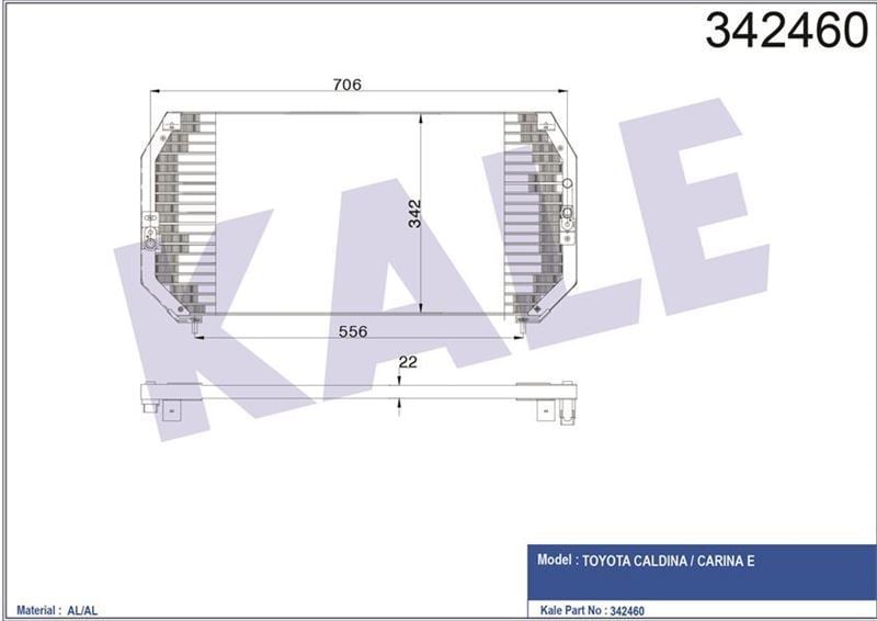 Kale 342460 Klima Radyatörü Toyota Carına E - Saloon-Sportswagon