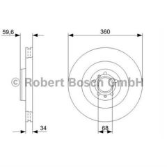 Bosch 986479302 Fren Diski Ön Phaeton 2002 Sonrası / A6 04-11 A8 03-10 Hav