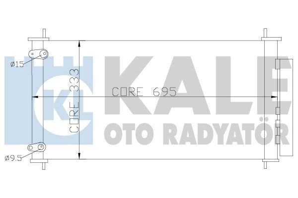 Kale 383200 Klima Radyatörü Aurıs Verso Al Al 604X390X16