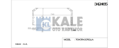 Kale 342465 Klima Radyatörü Corolla Compact-Lıftback-Wagon Al-Al