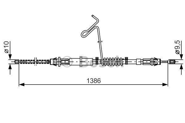 Bosch 1987477185 Fren Teli. 1386 Mm