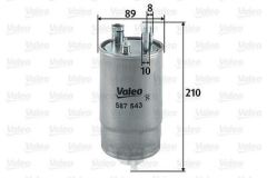 Valeo 587543 Yakıt Filtresi (Mazot) Fıat Grande Punto 1.3 D Multı