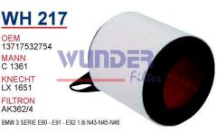 WUNDER WH217 HAVA FİLTRESİ - BMW 3 SERİE E90 - E91 - E92 1.8i N43