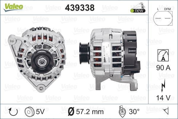 Valeo 439338 Alternatör 14V 90A A3 A4 A6 Passat 1.8T 2.0