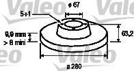 Valeo 186552 Fren Diski Arka Vıto W638 1996 Sonrası Düz 280Mm