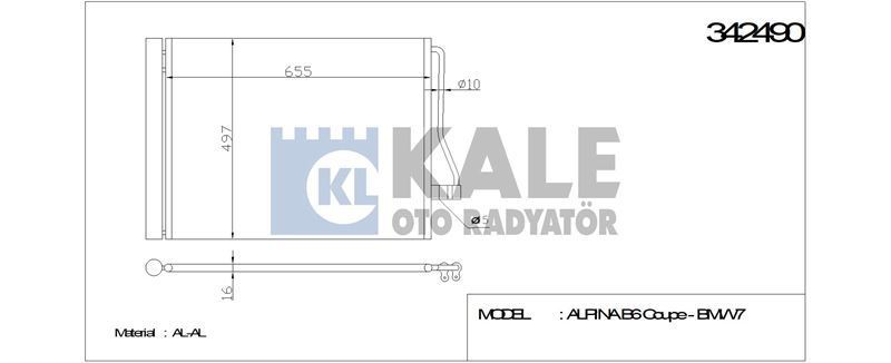 Kale 342490 Klima Radyatörü Bmw 7 B6 Coupe 750İ 750Li 760Li Hybri