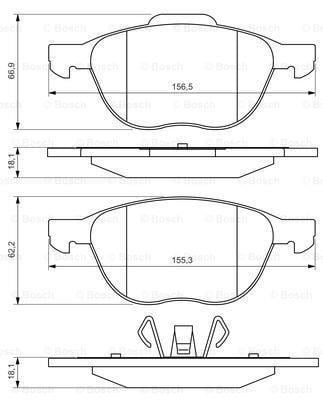 Ford Meav6J2K021Aa Ford Fren Balatası Ön Focus 03-