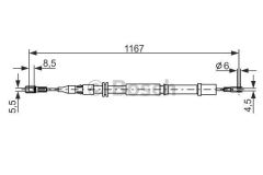 Bosch 1987477199 Fren Teli. 1167 Mm
