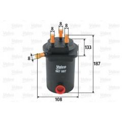 Valeo 587557 Yakıt Filtresi (Mazot) Renault Megane Iı 03--Megane