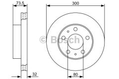 Bosch 986479315 Fren Diski Ön Ducato Iıı 2006 Sonrası / Boxer Iıı 2006 Sonrası / Ju