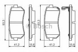 Bosch 986495354 Fren Balatası Arka İ20 1.2 1.4 Crdı 1.6 2008 Sonrası İ30 1