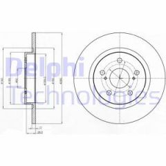 Delphi Bg4200 Fren Diski Arka Avensıs 2008 Sonrası Düz 290Mm