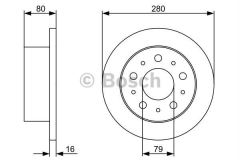 Bosch 986479316 Fren Diski Arka Ducato Iıı 2006 Sonrası / Boxer Iıı 2006 Sonrası /