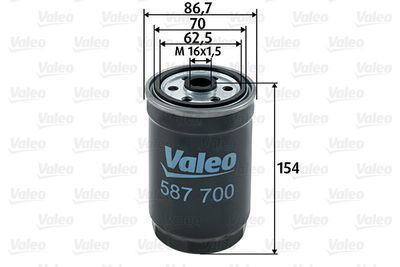 Valeo 587700 Yakıt Filtresi (Mazot) Renault Rapıd 1.6D-Opelcorsa-