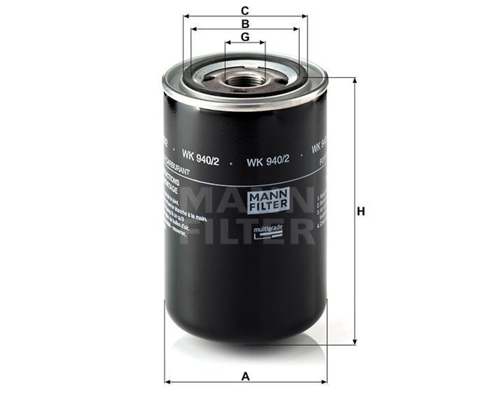 Mann Wk940.42 Yakıt Filtresi Scanıa 4 Serı 114C G L-124C G L-144