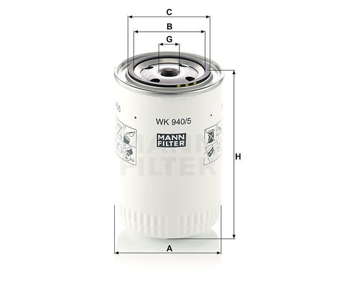 Mann Wk9405 Yakıt Filtresi Ivaco P Pa 190-32 260-32